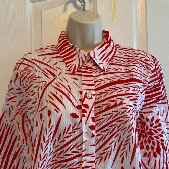 BUY 2 ITEMS GET 1 FREE - Chico’s Long Sleeve Button Up Blouse Sz 12 - Picture 2 of 10